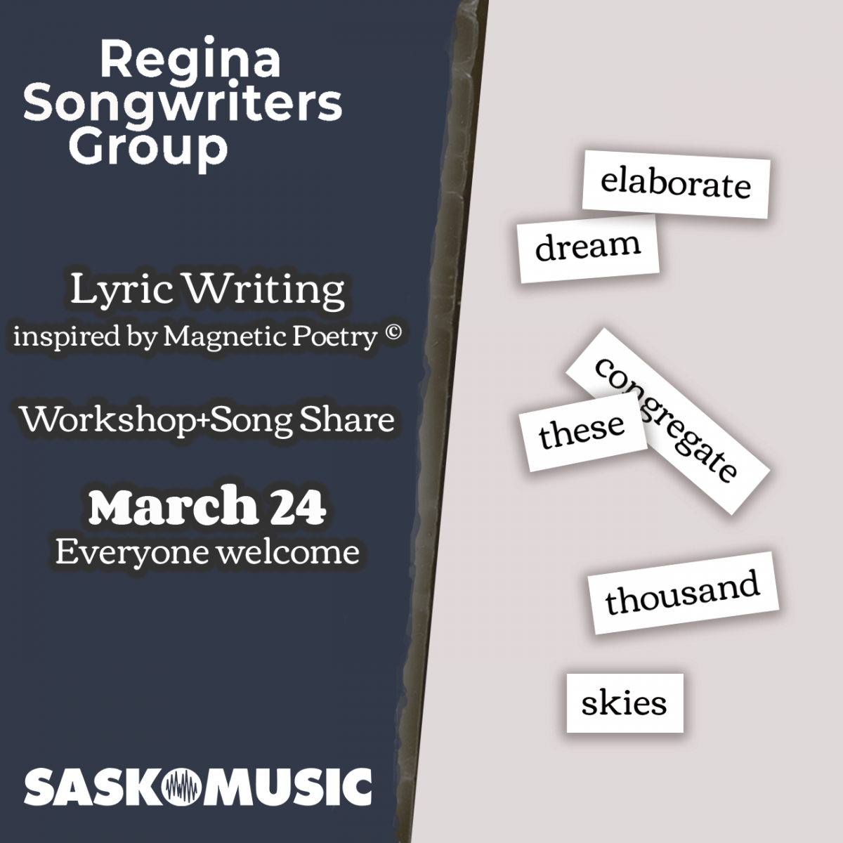 Regina Songwriters March 24