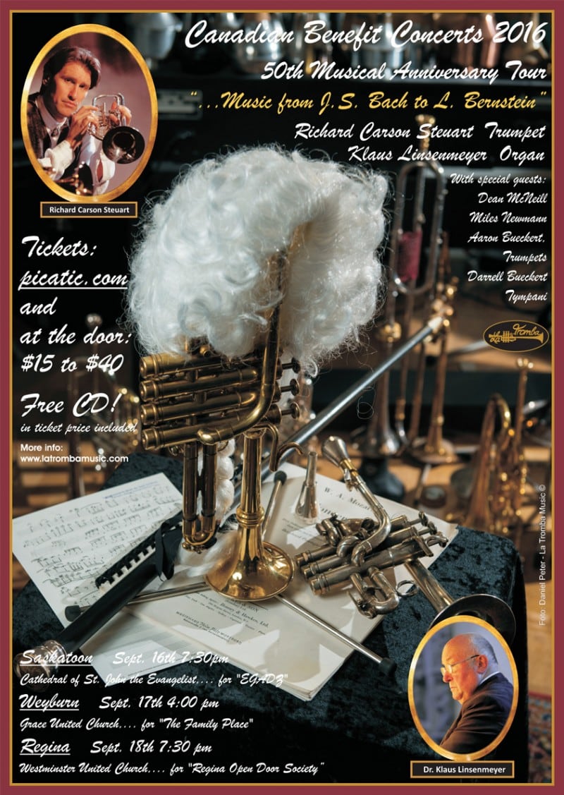 Saskatchewan Trumpet Player Richard Carson Steuart Returns Home for Canadian Benefit Concert Tour