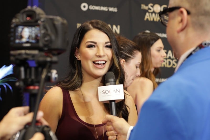 Jess Moskaluke receives SOCAN Award for 