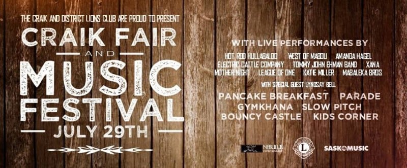 The 2nd Annual Craik Fair and Music Festival