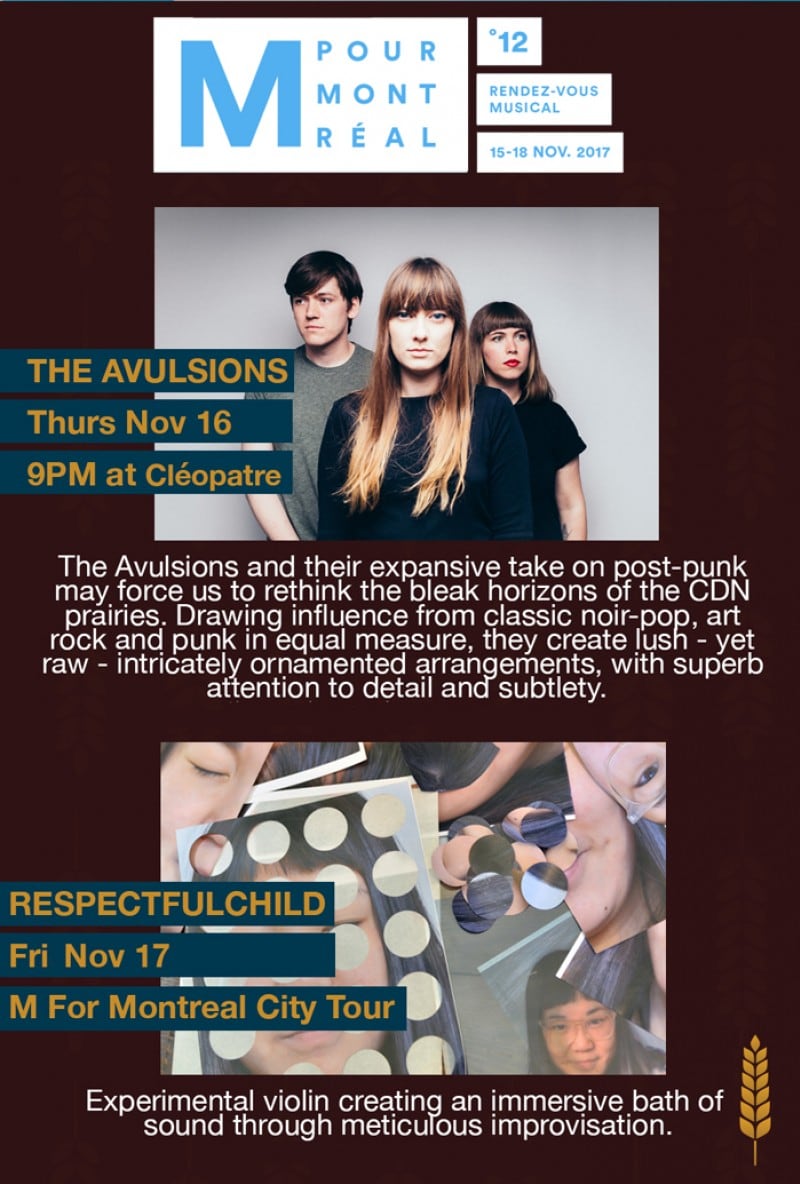 SaskMusic Export Mission to M for Montreal, November 15-18, 2017