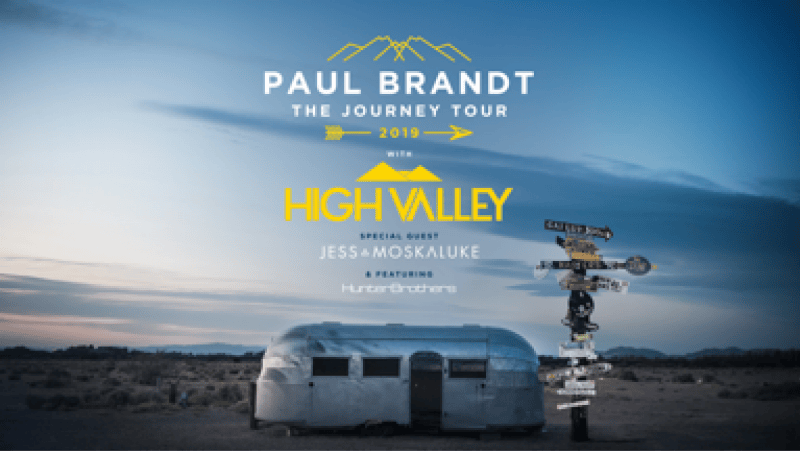 PAUL BRANDT, HIGH VALLEY, JESS MOSKALUKE AND HUNTER BROTHERS ANNOUNCE CROSS-CANADA TOUR