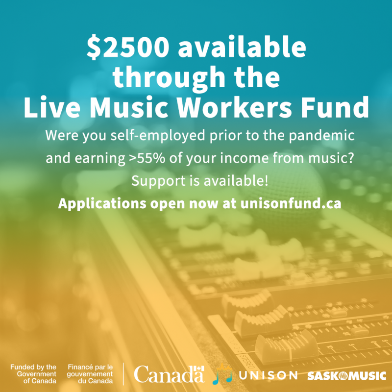 $2500 Available to Self-Employed Music Workers