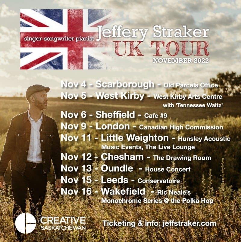 Jeffery Straker on U.K. Tour in November; New Album 
