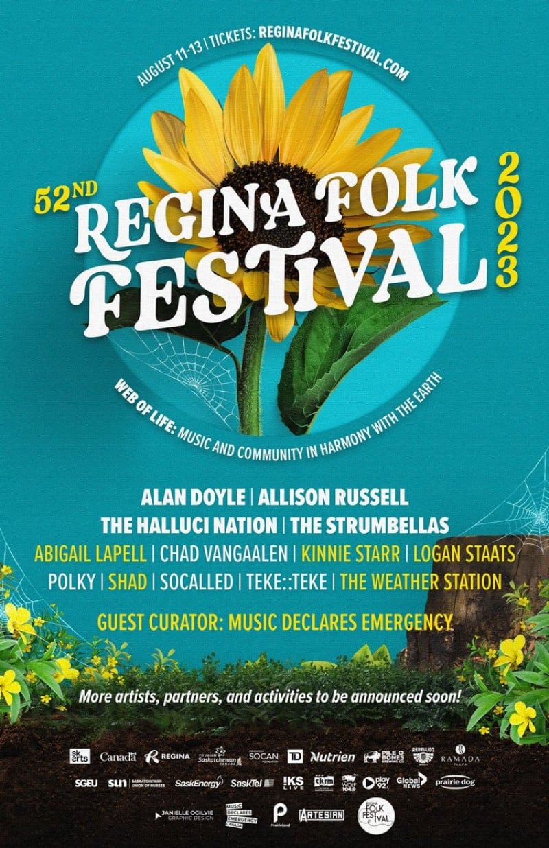 1st Wave of Artists Announced for the 2023 Regina Folk Festival