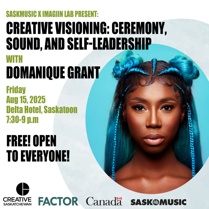 SaskMusic x Imagiin Lab announce August 15, 2025 workshop