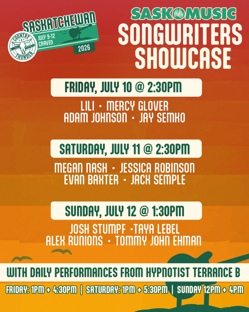 Songwriters Showcase at Country Thunder 2026