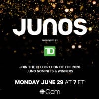 The JUNOS to Announce Winners During Virtual Event June 29 on CBC Music and CBC Gem, 