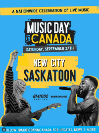 Music Day in Canada coming to Saskatoon on September 27, 2025