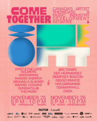 SaskMusic and partners present Come Together in Toronto, Nov. 25-26, 2025