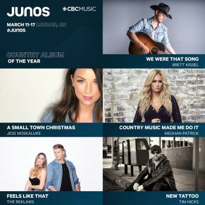 Saskatchewan JUNO Nominations 2019 