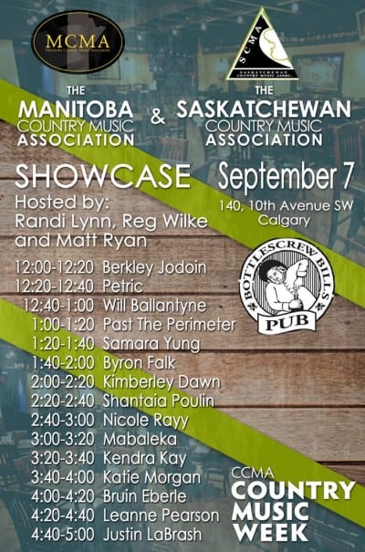 SaskMusic and Artists at Country Music Week 2019, Calgary AB