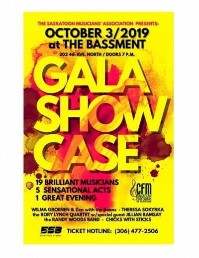 Saskatoon Musicians' Association Local 553 Presents: GALA SHOWCASE 2019
