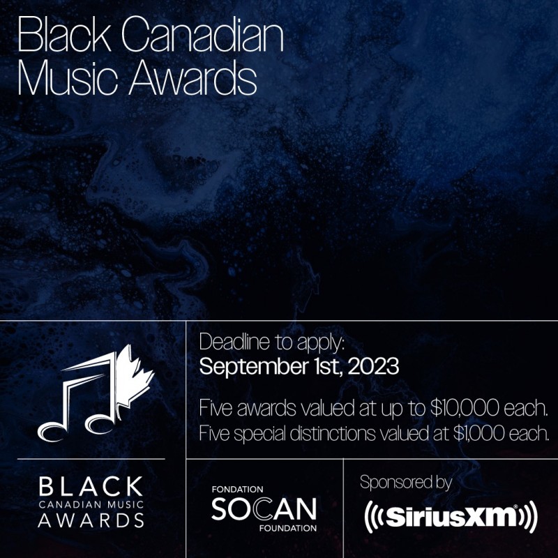Award & Grant Opportunity: The Back Canadian Music Awards 