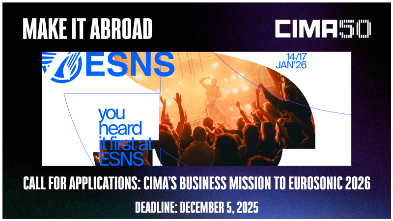 Call for Applications: CIMA's Business Mission to Eurosonic 2026