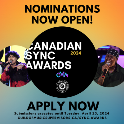 Award Opportunity: CANADIAN SYNC AWARDS 2024