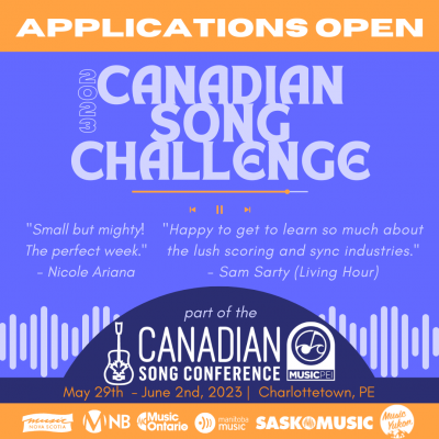 Call for Singer/Songwriters: Canadian Songwriter Challenge