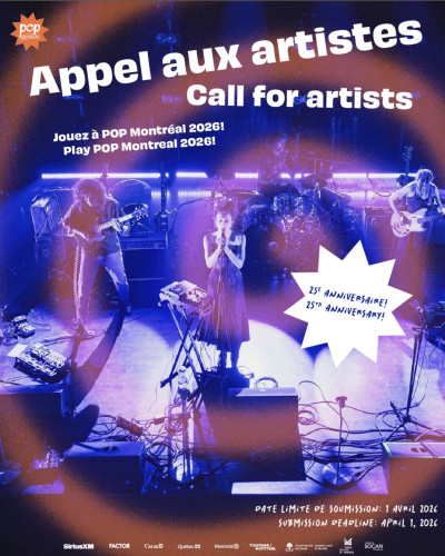 Festival Opportunity - POP Montréal International Music Festival 2026