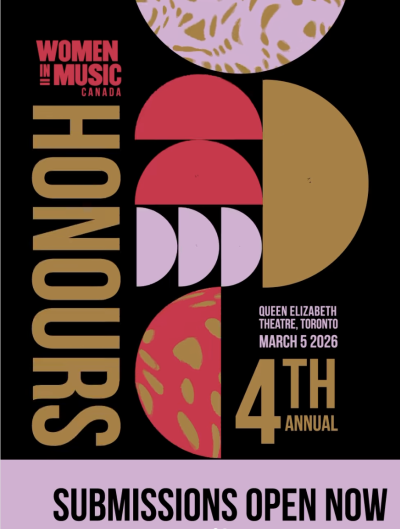 Award Opportunity: 2026 Women in Music Canada Honours