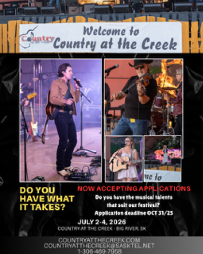Artist Opportunity - Country at the Creek 2026