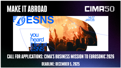 Call for Applications: CIMA's Business Mission to Eurosonic 2026